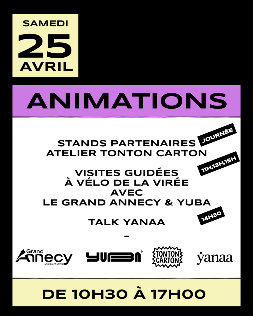 Animations FVA 25 avril 2026 Yuba Grand Annecy Yanaa Tonton Carton